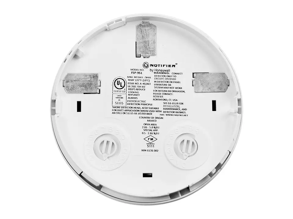 Notifier FSP-951-BP - Detector de humo fotoeléctrico direccionable, inteligente, requiere base, color blanco. Paquete de 10 unidades 3