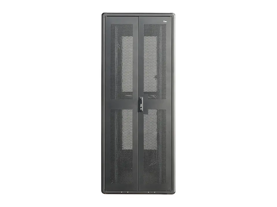 Quest GF-2887 - Gabinete de Piso 42-RU 2,000 x 800 x 1,000mm Negro (Puerta frontal curva y posterior doble hoja, ambas con malla) 2