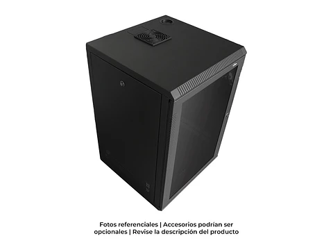 Quest GT-2192 - Gabinete de Pared 16-RU 773 x 525 x 510mm (Puerta c/Vidrio de Seguridad y Paneles Laterales Desmontables)