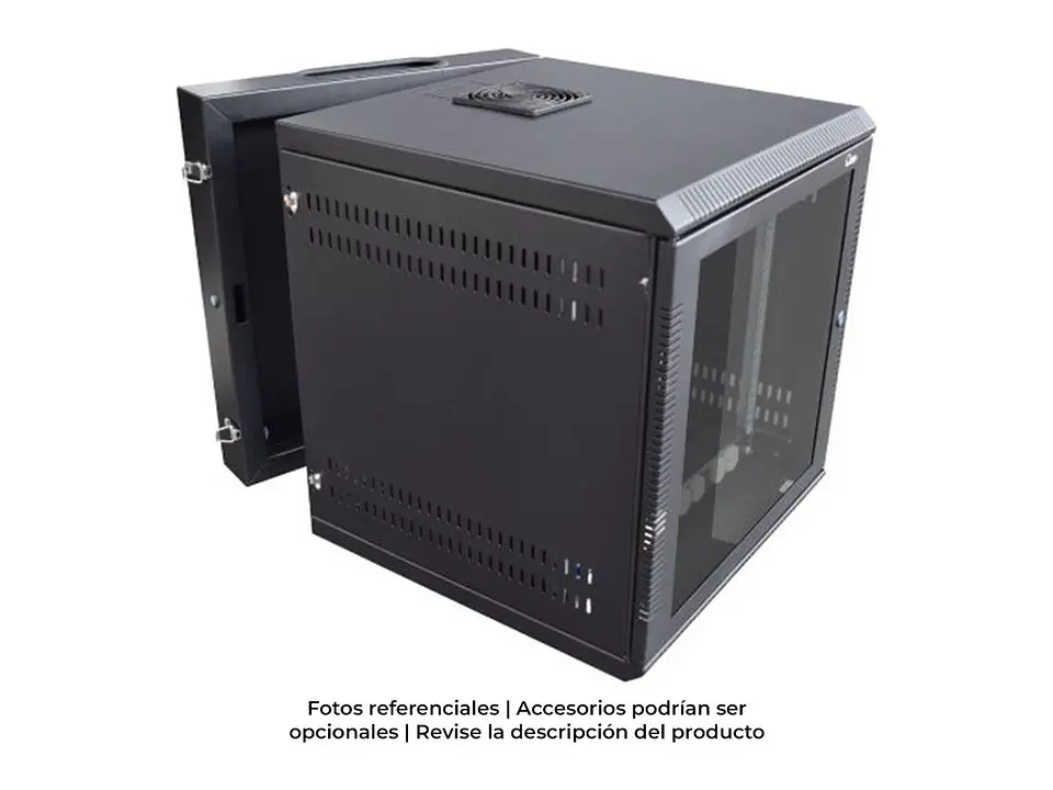 Quest GW-2060 - Gabinete de Pared 11-RU 551 x 525 x 590mm (Abatible, Puerta c/Vidrio de Seguridad ) 1