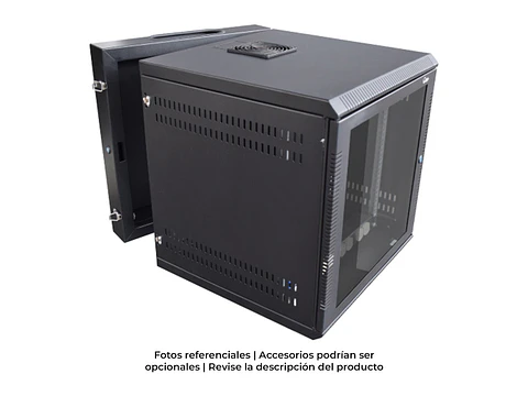 Quest GW-2066 - Gabinete de Pared 16-RU 773 x 525 x 590mm (Abatible, Puerta c/Vidrio de Seguridad )