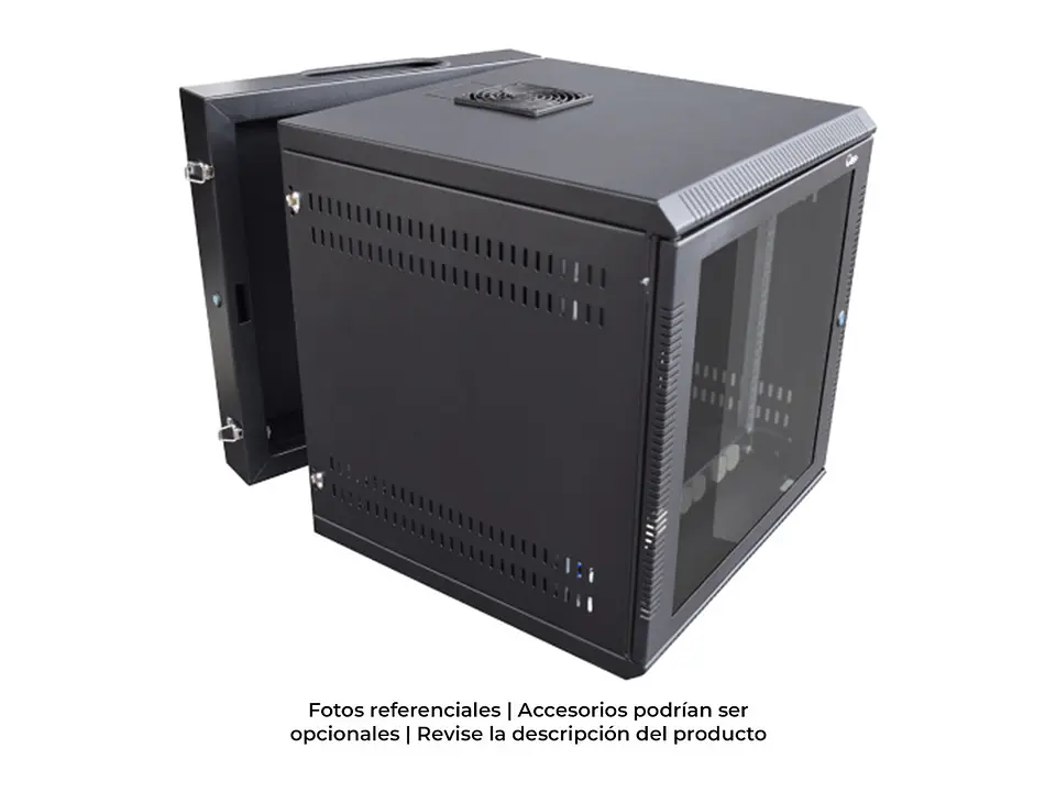 Quest GW-2066 - Gabinete de Pared 16-RU 773 x 525 x 590mm (Abatible, Puerta c/Vidrio de Seguridad ) 1