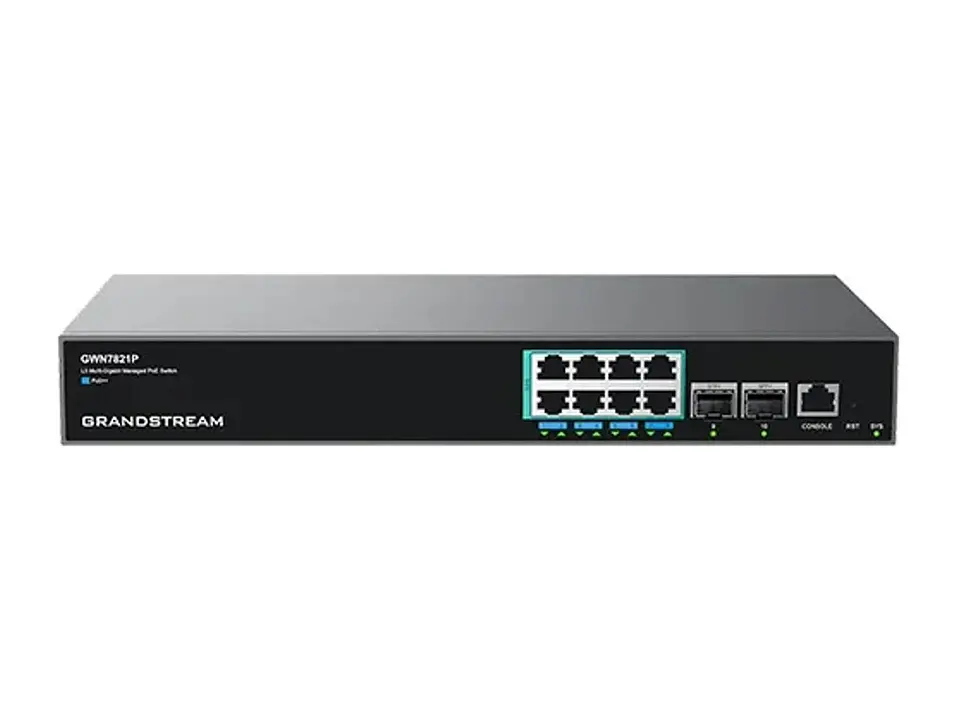 Grandstream GWN7821P - Switch PoE Multi-Gigabit de Capa 3 Apilable (stacking) 1