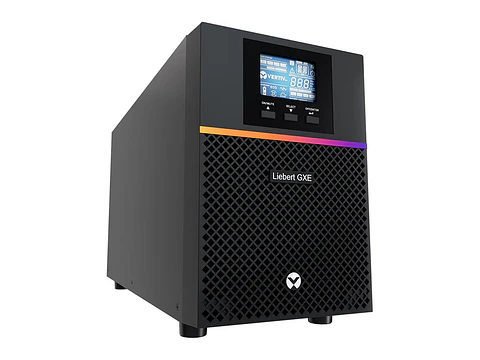 Vertiv GXE3-1500IMT - UPS Online Liebert GXE3 1500VA/1350W 230V, Torre, (8) IEC C13 salidas, 5min @ 75% carga. Cable de alimentación de entrada tipo F
