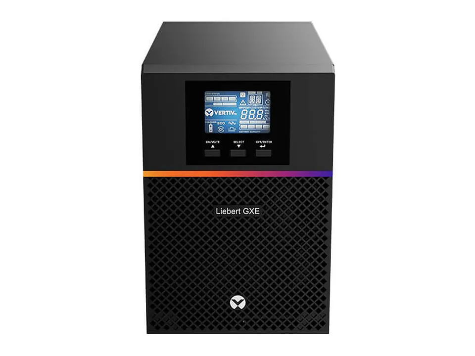 Vertiv GXE3-2000IMT - UPS Online Liebert GXE3 2000VA/1800W 230V, Torre, (8) IEC C13 salidas, 5min @ 75% carga. Cable de alimentación de entrada tipo F 3