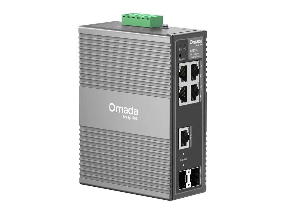 TP-Link Omada IES206G - Omada Switch Industrial Easy Managed 6 puertos Gigabit, 4×RJ45 + SFP + Combo 3