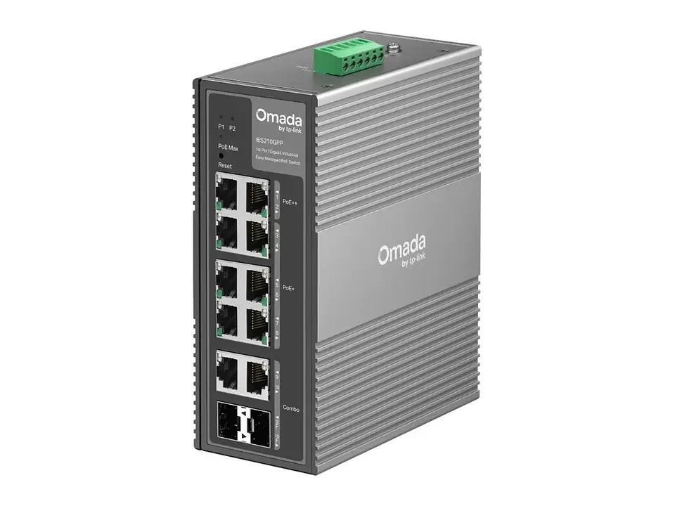 TP-Link Omada IES210GPP - Switch industrial Omada L2+, 10 Gb (2 PoE++ 60W, 6 PoE+ 30W, 2 combo SFP) 1