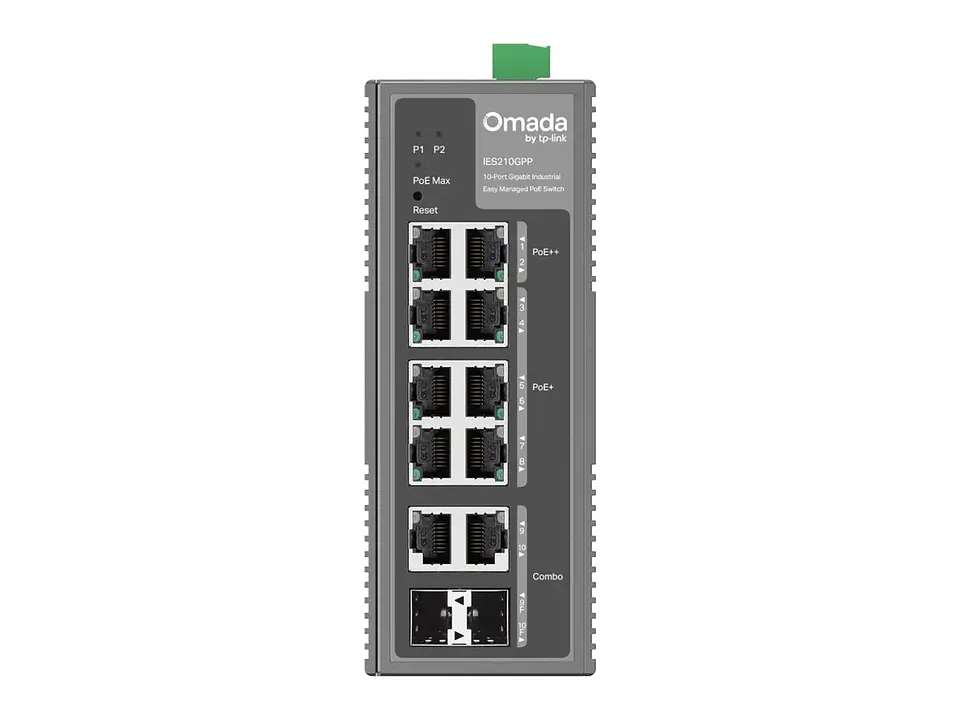 TP-Link Omada IES210GPP - Switch industrial Omada L2+, 10 Gb (2 PoE++ 60W, 6 PoE+ 30W, 2 combo SFP) 2
