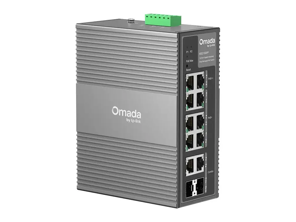 TP-Link Omada IES210GPP - Switch industrial Omada L2+, 10 Gb (2 PoE++ 60W, 6 PoE+ 30W, 2 combo SFP) 3