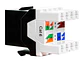 LinkBasic JKA09-UC6-BL - Jack UTP RJ-45 Cat6 Negro - Miniatura 1