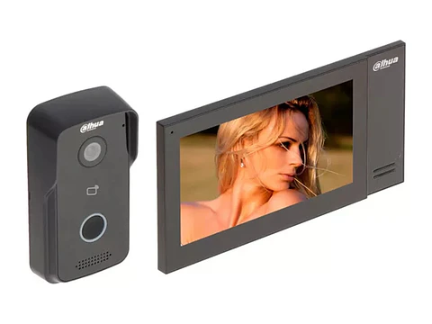 Dahua KTP02 - Kit Videoportero IP PoE, Monitor 7" Táctil + Switch PoE (IP65, P2P)