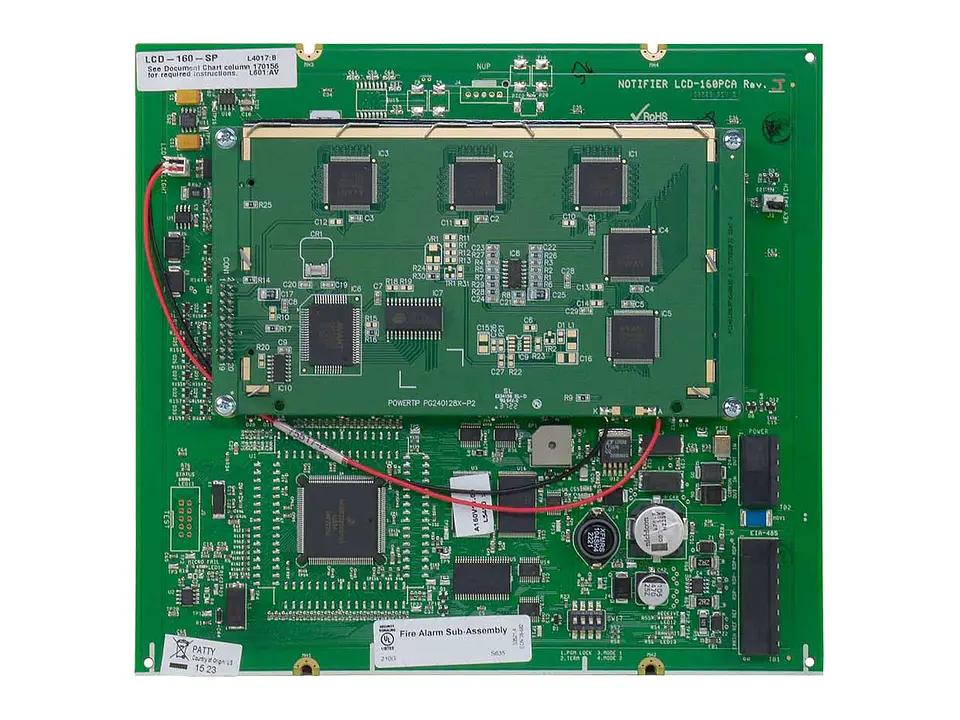 Notifier LCD-160-SP - Anunciador Remoto de 160 Caracteres en Español para Uso con Panel NFS2-3030 y NCA-2 2