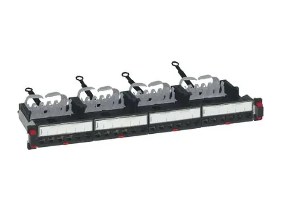 Legrand LE-033790 - Patch Panel Plano de 24 Puertos Vacío para Equipar con Jacks 1U LCS3 1