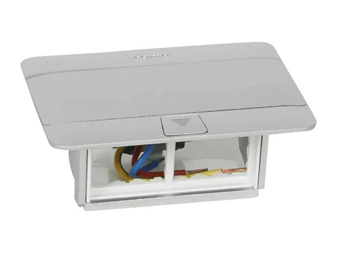 Legrand LE-054011 - Caja Pop-up para 4 Mód. Mosaic. Aluminio Mate. Necesita: LE-054001