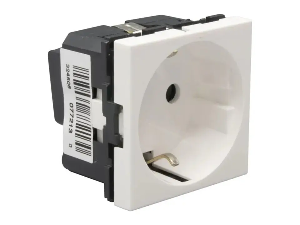 Legrand LE-077213 - Toma Schuko 2P+T C/tornillo Mosaic - 2 Modulos Blanco 1