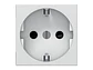 Legrand LE-077213 - Toma Schuko 2P+T C/tornillo Mosaic - 2 Modulos Blanco - Miniatura 2