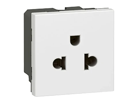 Legrand LE-077502 - Toma Universal 2P+T Mosaic - 2 Modulos Blancos