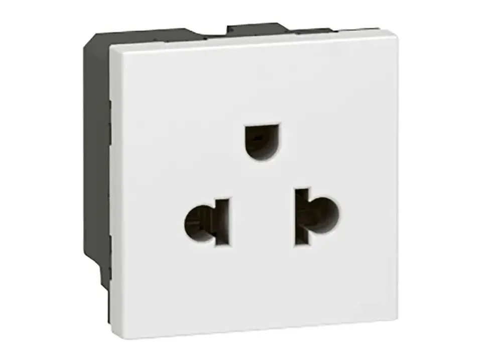 Legrand LE-077502 - Toma Universal 2P+T Mosaic - 2 Modulos Blancos 1