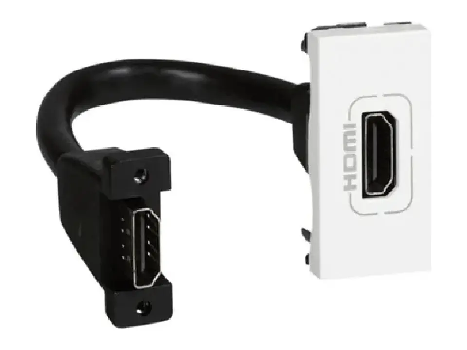 Legrand LE-078778 - Toma HDMI Preconectorizada Mosaic - 1 Modulo - Blanco 1 Metro 1