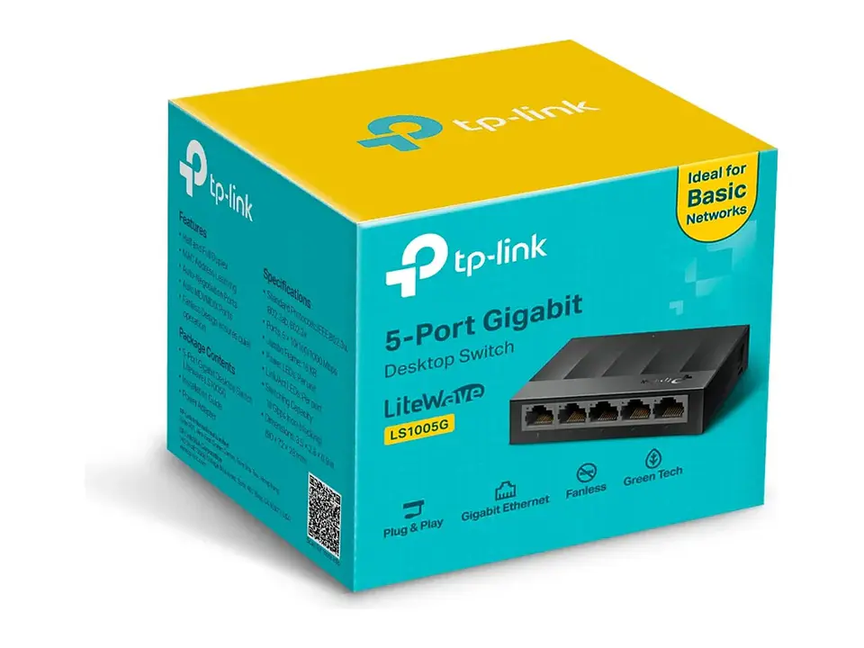 TP-Link LS1005G - Switch no administrable LiteWave 5 puertos Gigabit 1