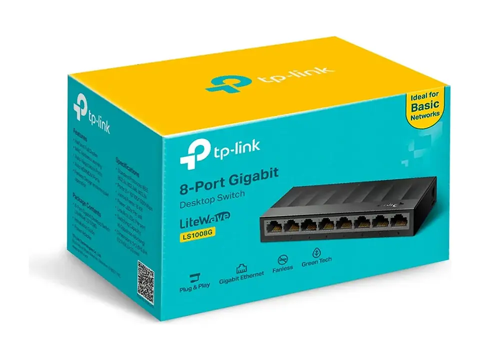 TP-Link LS1008G - Switch no administrable LiteWave 8 puertos Gigabit 1