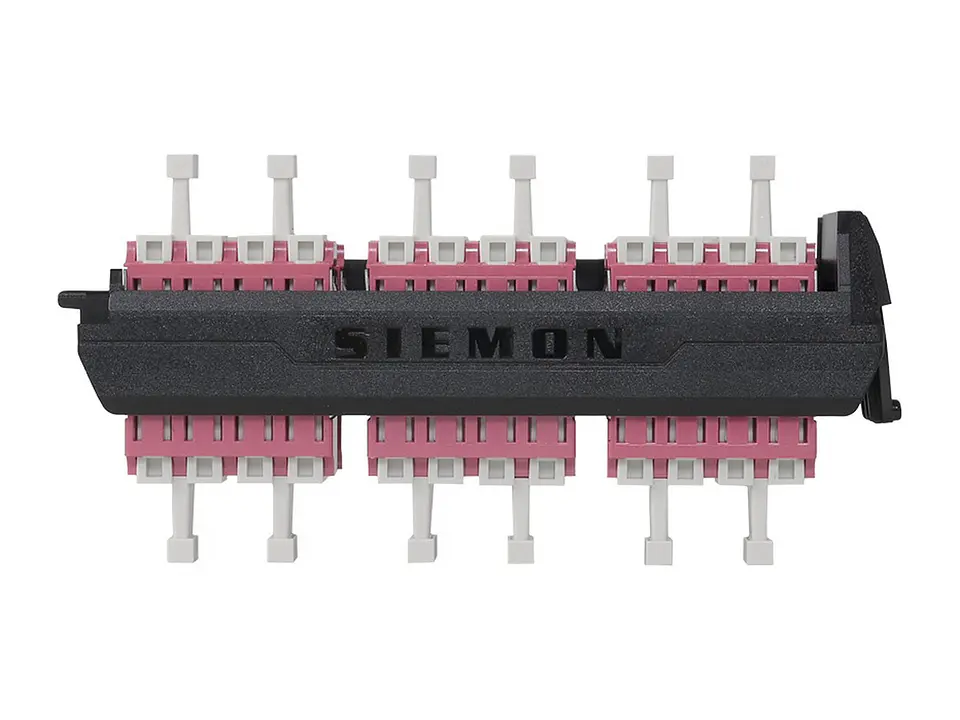 Siemon LVA12-LCE-BC-A - Panel FO LightVerse con 12 Acopladores LC OM4 color Violeta 1