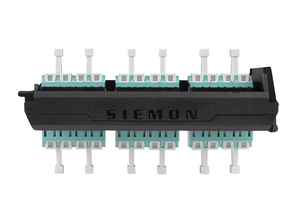 Siemon LVA12-LCQ-BC-A - Panel FO LightVerse con 12 Acopladores LC OM3/OM4 color Aqua 1
