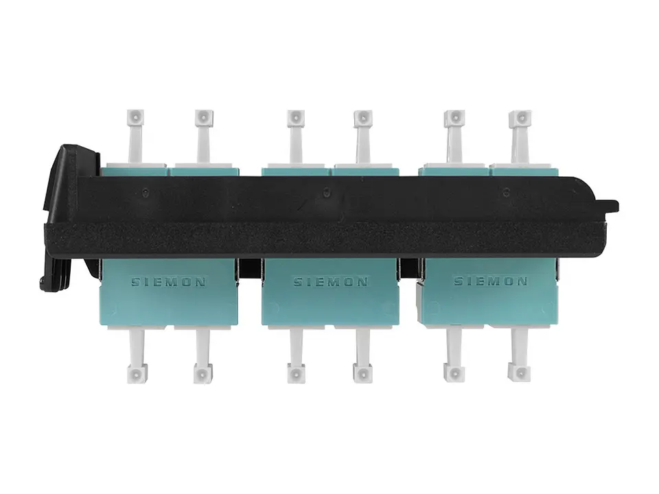 Siemon LVA12-LCQ-BC-A - Panel FO LightVerse con 12 Acopladores LC OM3/OM4 color Aqua 2
