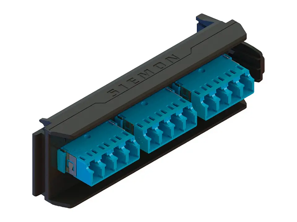 Siemon LVA12-LCU-BC-A - Panel FO LightVerse con 12 Acopladores LC Monomodo color Azul 3