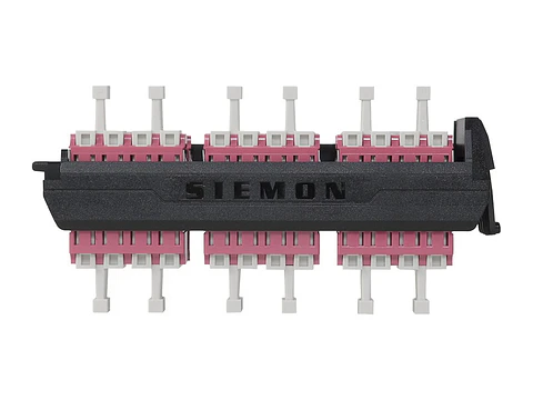 Siemon LVA24-LCE-BC-A - Panel FO LightVerse con 24 Acopladores LC OM4 color Violeta