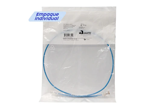 Siemon MC6-03-06-28 - Patch Cord UTP 28AWG RJ-45 Cat6 LSZH 0.9mts Azul.SkinnyPatch®