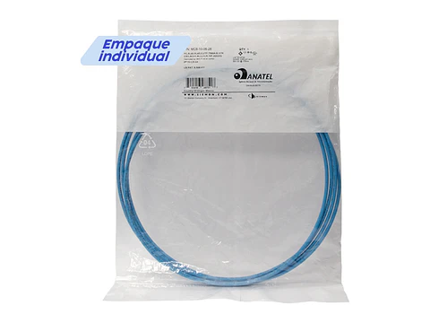 Siemon MC6-10-06-28 - Patch Cord UTP 28AWG RJ-45 Cat6 LSZH 3.0mts Azul. SkinnyPatch®