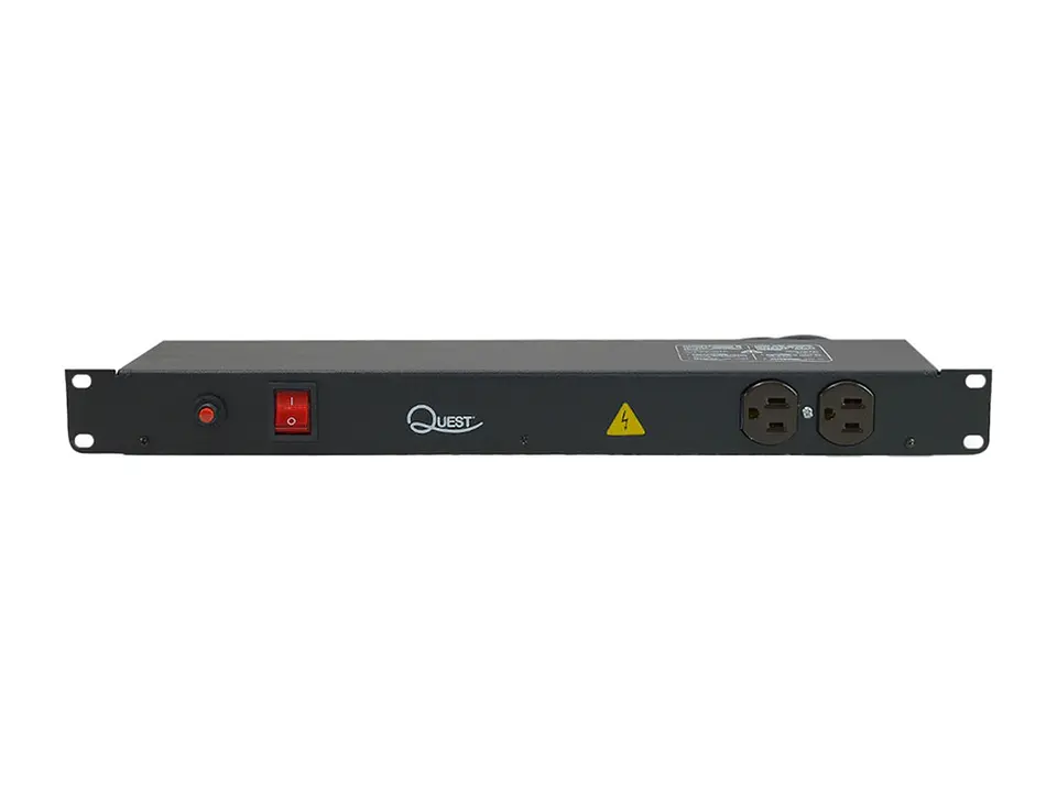 Quest MH-4713 - Multitoma electrica horizontal, 10 tomas NEMA5-15R, 125V/250V-15A 1