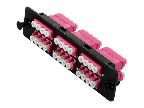 Nexconec MP3PL03-EV - Panel FO LGX con 24 acopladores LC OM4 violeta (para Bandeja MP3PP01)