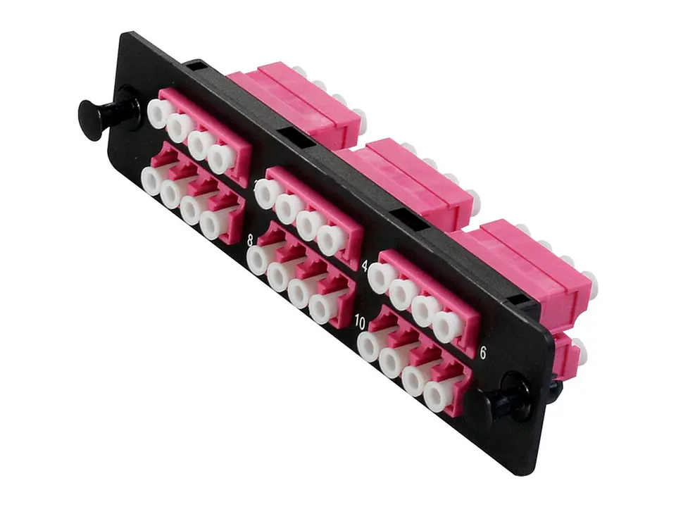 Nexconec MP3PL03-EV - Panel FO LGX con 24 acopladores LC OM4 violeta (para Bandeja MP3PP01) 1