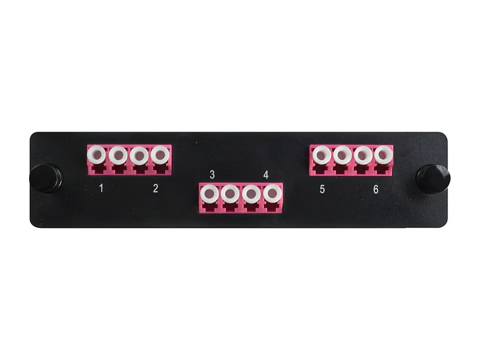 Nexconec MP3PL09-EV - Panel FO LGX con 12 acopladores LC OM4 Violeta (para Bandeja MP3PP01) 2