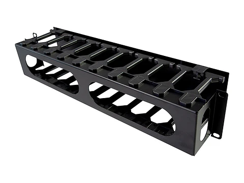 LinkBasic MTC13 - Ordenador de Cables Horizontal Frontal 2 RU. Ducto de 80mm x 50mm
