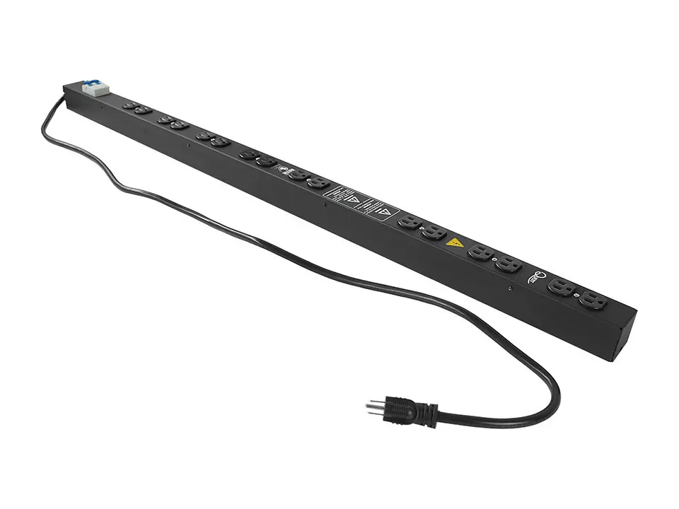 Quest MV-4837 - Multitoma vertical 16 tomas grado industrial. 125V/250V 15A 1