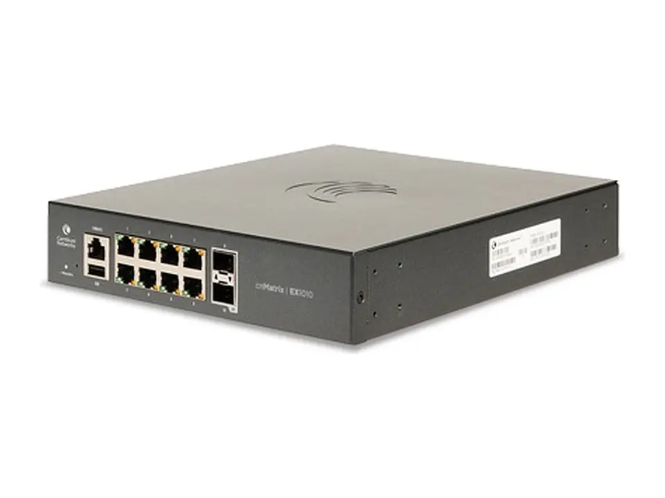 Cambium Networks MX-EX1010PXA-0 - Switch PoE+ Administrable 8 Puertos Gigabit + 2 SFP - Serie cnMatrix EX1010-P 1