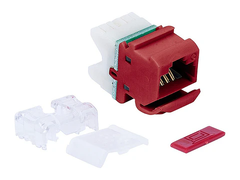 Siemon MX6-03B - Jack CAT6 Angular Rojo