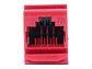 Siemon MX6-03B - Jack CAT6 Angular Rojo - Miniatura 2