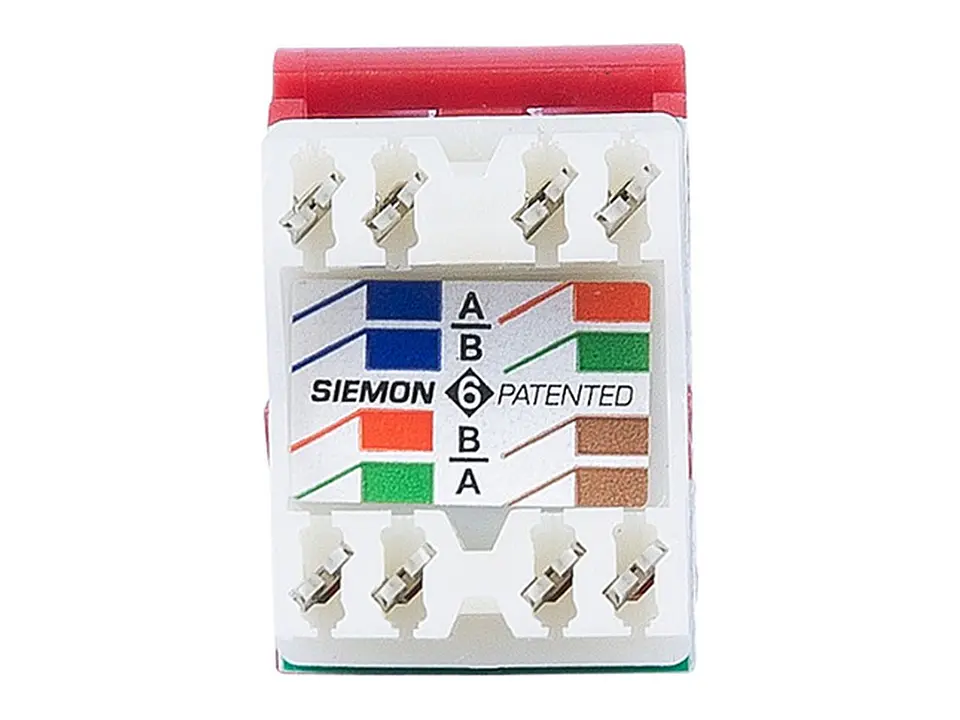 Siemon MX6-03B - Jack CAT6 Angular Rojo 3