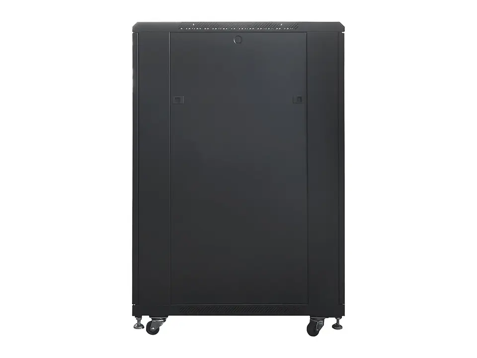 LinkBasic NCB22-68-FFA-C - Gabinete de Piso 22-RU 1,166 x 600 x 800mm (Puertas: Frontal y posterior doble hoja, ambas con malla) Incluye kit de 4 ventiladores 3