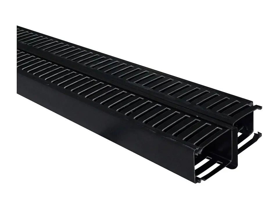 Quest OV-4513 - Ordenador de cables vertical de 45-RU para gabinetes . Doble ducto de 60mm x 80mm c/u 2