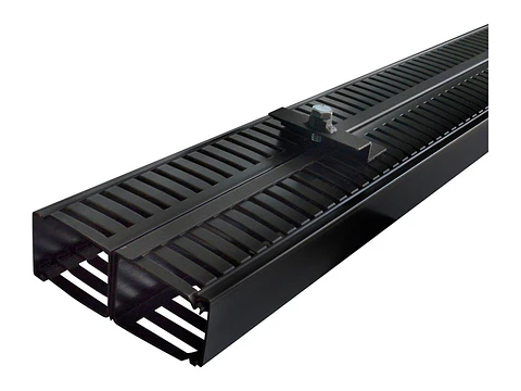 Quest OV-4577 - Ordenador de cables vertical de 42-RU para gabinete GF-2887. Doble ducto de 60mm x 80mm c/u