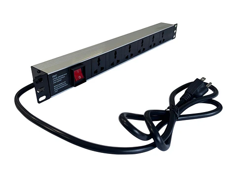 Tundra PDU-1906 - Multitoma electrica horizontal 220V-15A 6 tomas con linea a tierra
