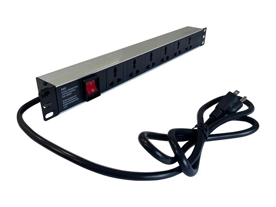 Tundra PDU-1906 - Multitoma electrica horizontal 220V-15A 6 tomas con linea a tierra 1