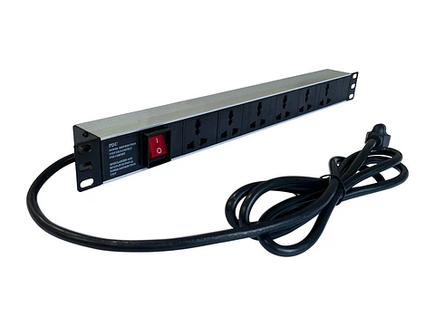 Tundra PDU-1906-110V - Multitoma electrica horizontal 110V-15A/220V-8A 6 tomas con linea a tierra