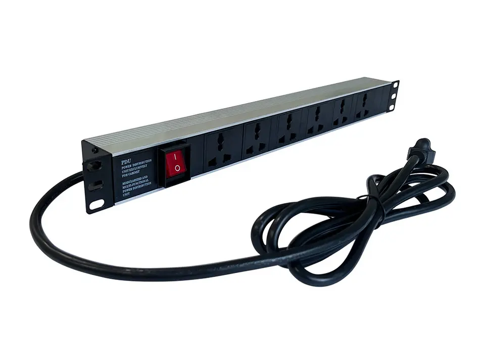 Tundra PDU-1906-110V - Multitoma electrica horizontal 110V-15A/220V-8A 6 tomas con linea a tierra 1