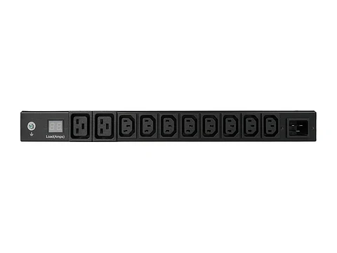 Tripp Lite PDUMH20HV - PDU con medidor digital monofásico de 3.2-3.8 kW, 200-240 V (8 C13 & 2 C19), adaptador C20 / L6-20P, cable de 3,6 m (12 pies), para instalación en rack de 1U